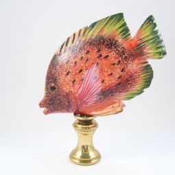 Lamp Finial:  Bright Colorful Tropical Fish