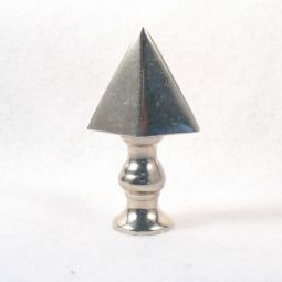Lamp Finial:  Vintage Polished Brass Triangle