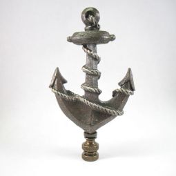 Lamp Finial:  Resin Nautical Anchor, Large