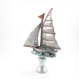 Lamp Finial Pewter Sailboat