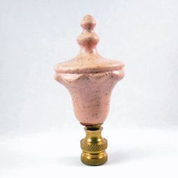 Lamp Finial:  Pink Matt Finish Ceramic Urn Knob