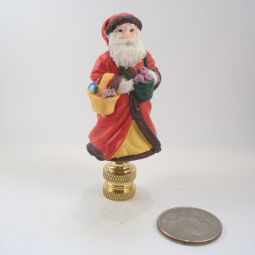 Famp Finial Small Resin Santa Clause Christmas Finial