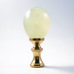 Lamp Finial:  Green Jade Egg