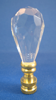 Finial: Acrylic and Brass.  2 3/4" overall