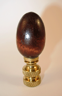 Finial: Small Wooden Egg. 2 1/8" overall