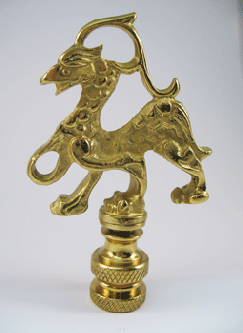 Finial: Griffin or Dragon.  2 3/4" overall