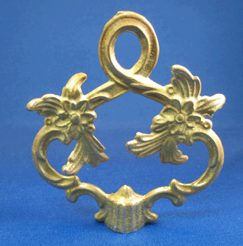 Finial:  Very Ornate Brass Loop.  3 1/2" overall