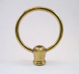 Finial:  Lg Brass Loop.  1/8ip  3/8"  2 1/8" tall