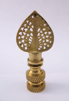 Finial:  Small Filigree Leaf.  2" overall