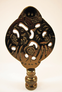 Finial;  Fish Symbol. 3 1/2" overall