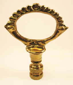 Finial: Oval Loop.  2 3/4" overall