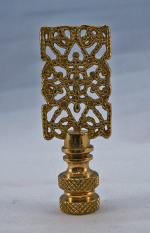 Finial:  Rectangle Filigree. 2 1/2" overall