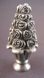 Finial: Pewter Topiary 3" overall
