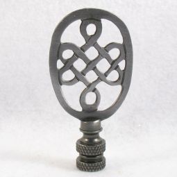 Lamp Finial: Pewter Finish Life Knot