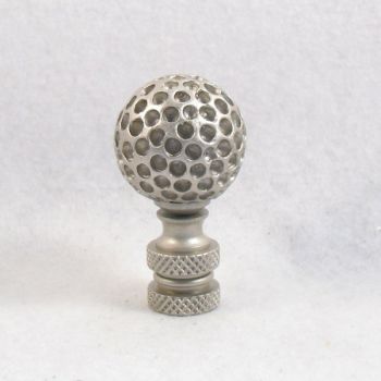 Lamp Finial Small Pewter Knob fits 3/8 1/8ip Thread Very Small Little Finial 919 