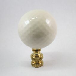 Lamp Finial: Large White Ceramic Ball