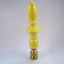 Lamp Finial:  Yellow Ceramic Spire